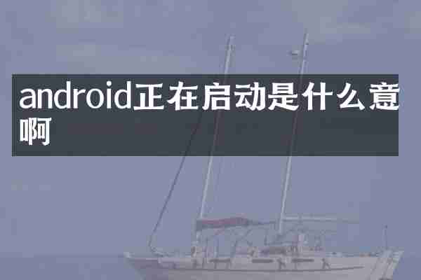 android正在启动是什么意思啊