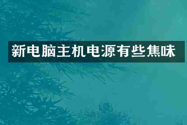 新电脑主机电源有些焦味