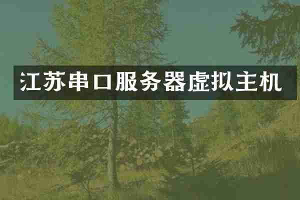 江苏串口服务器虚拟主机