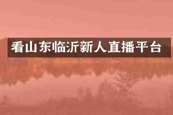 看山东临沂新人直播平台