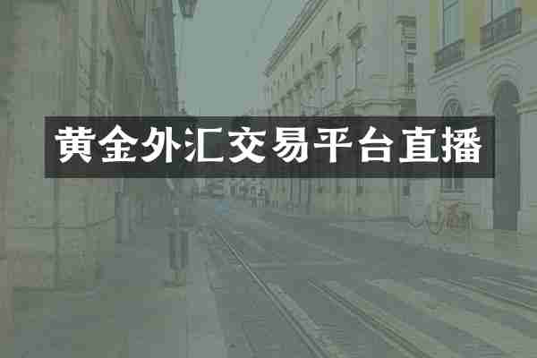 黄金外汇交易平台直播
