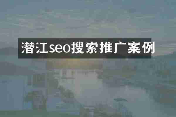 潜江seo搜索推广案例
