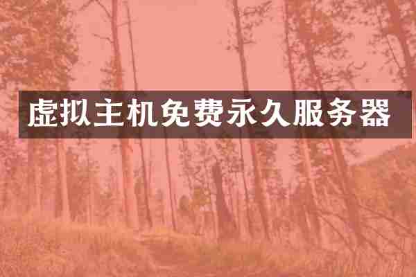 虚拟主机免费永久服务器