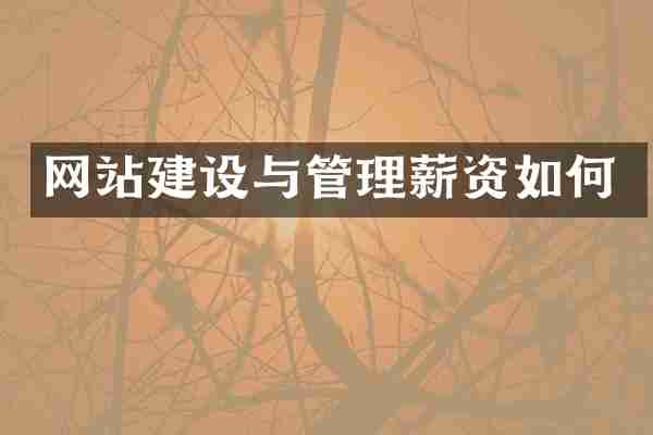 网站建设与管理薪资如何