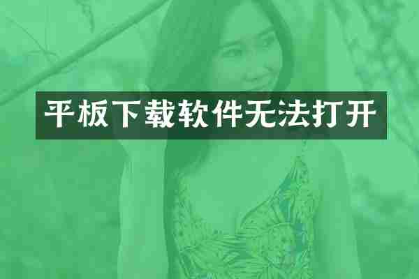 平板下载软件无法打开