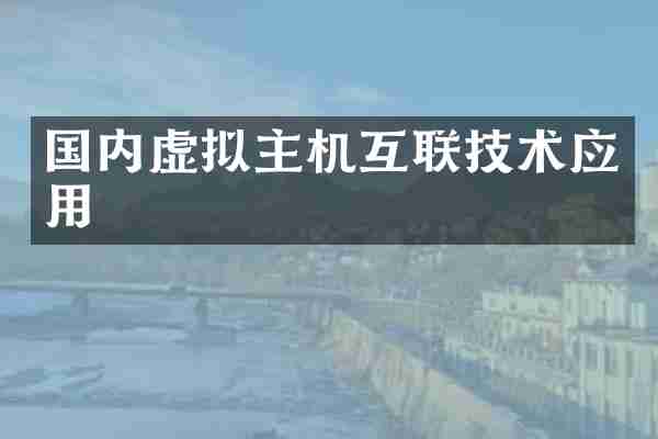 国内虚拟主机互联技术应用