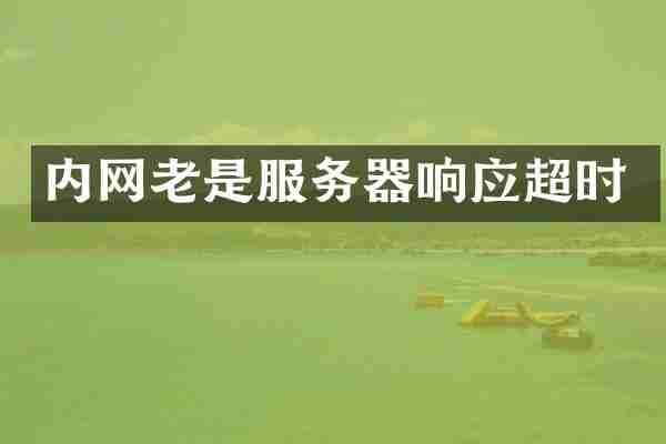 内网老是服务器响应超时