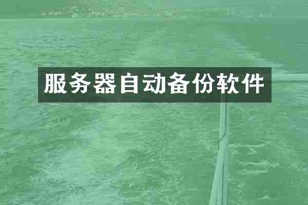 服务器自动备份软件