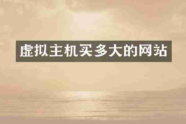 虚拟主机买多大的网站