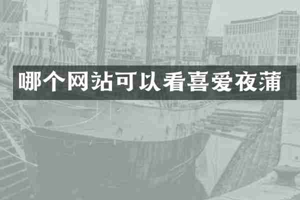 哪个网站可以看喜爱夜蒲
