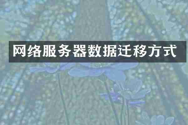 网络服务器数据迁移方式