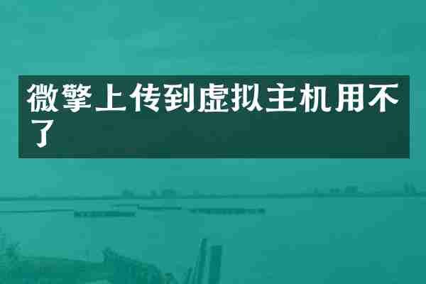 微擎上传到虚拟主机用不了