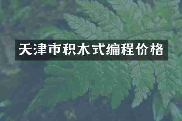 天津市积木式编程价格