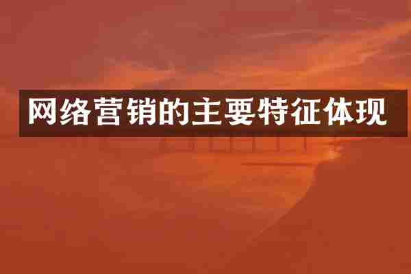 网络营销的主要特征体现