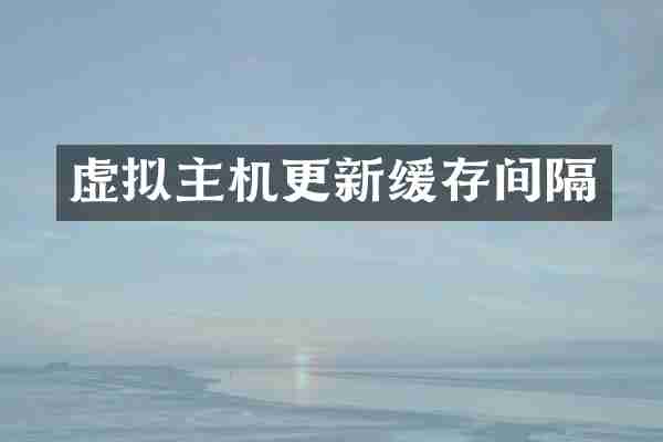 虚拟主机更新缓存间隔