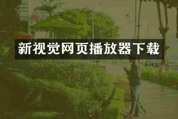 新视觉网页播放器下载