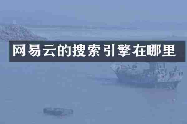 网易云的搜索引擎在哪里