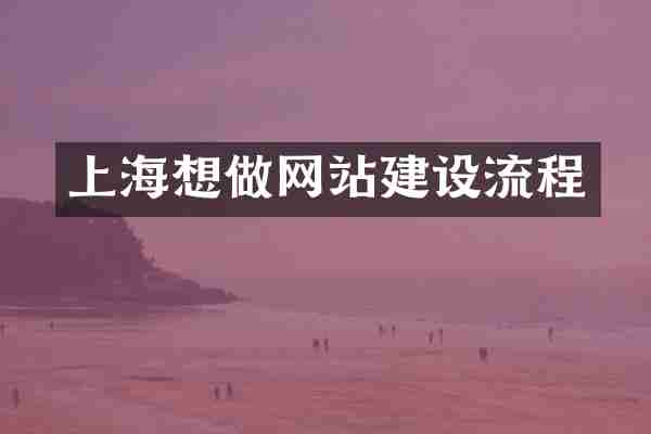 上海想做网站建设流程