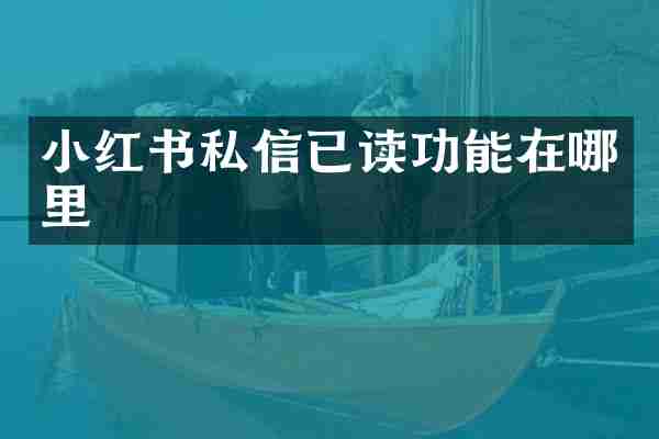 小红书私信已读功能在哪里