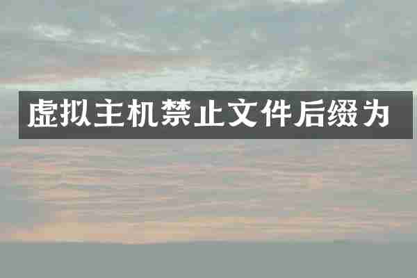 虚拟主机禁止文件后缀为