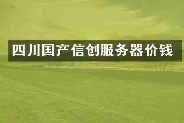 四川国产信创服务器价钱