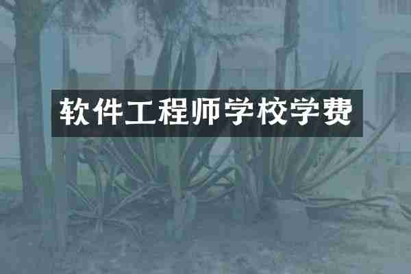 软件工程师学校学费