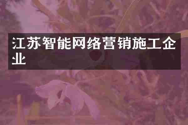江苏智能网络营销施工企业