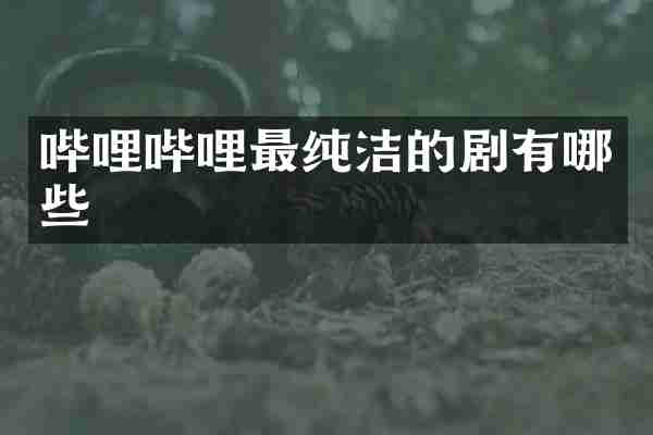 哔哩哔哩最纯洁的剧有哪些