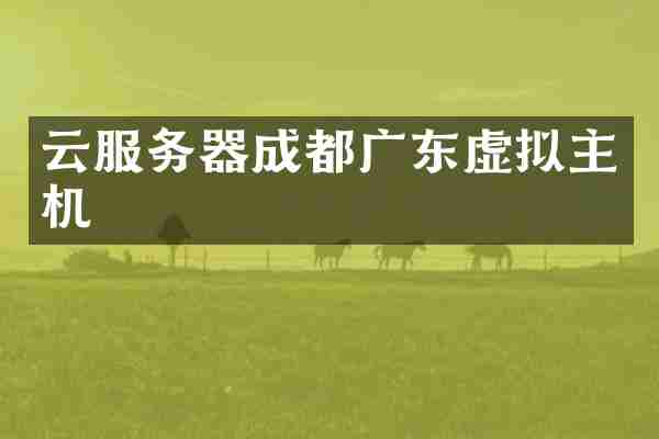 云服务器成都广东虚拟主机