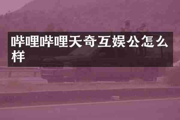 哔哩哔哩天奇互娱公怎么样