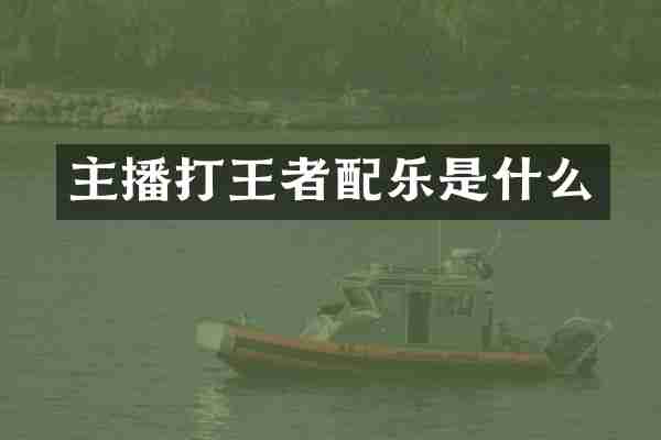 主播打王者配乐是什么