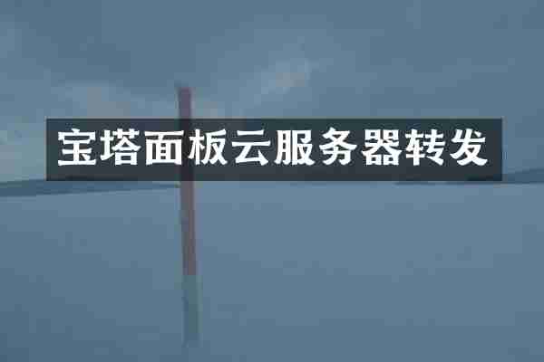 宝塔面板云服务器转发
