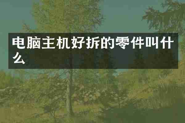 电脑主机好拆的零件叫什么