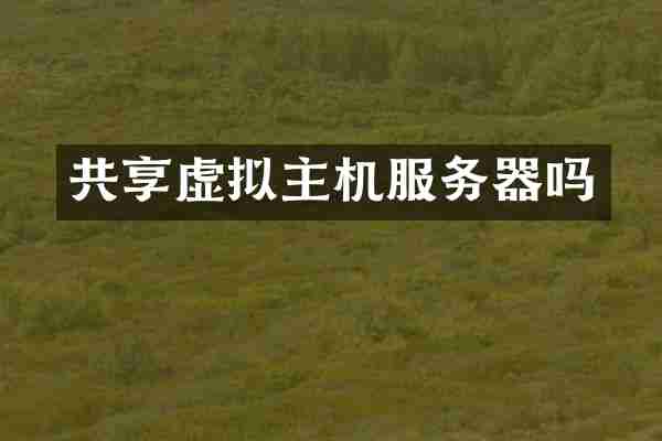 共享虚拟主机服务器吗