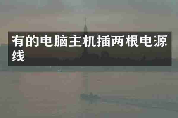 有的电脑主机插两根电源线