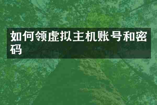 如何领虚拟主机账号和密码