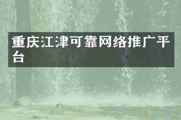 重庆江津可靠网络推广平台