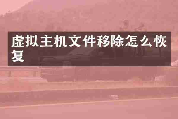 虚拟主机文件移除怎么恢复
