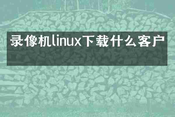 录像机linux下载什么客户端