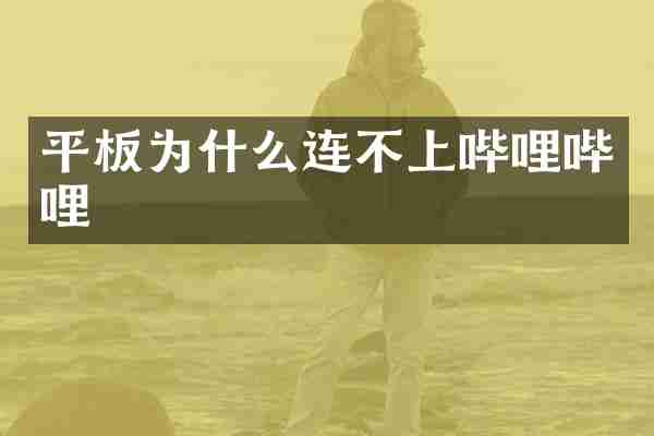 平板为什么连不上哔哩哔哩