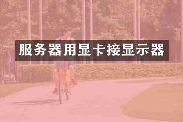 服务器用显卡接显示器