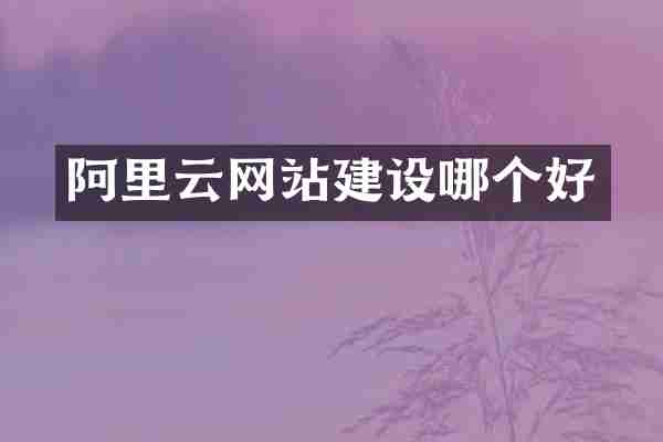 阿里云网站建设哪个好