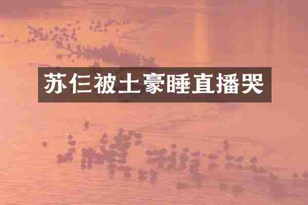 苏仨被土豪睡直播哭