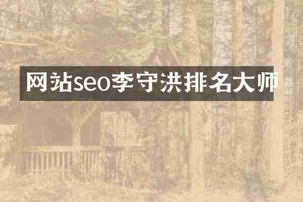 网站seo李守洪排名大师