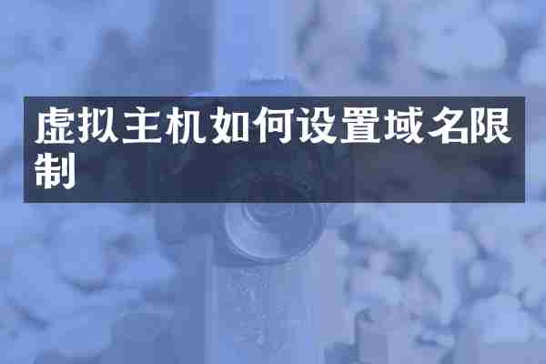 虚拟主机如何设置域名限制