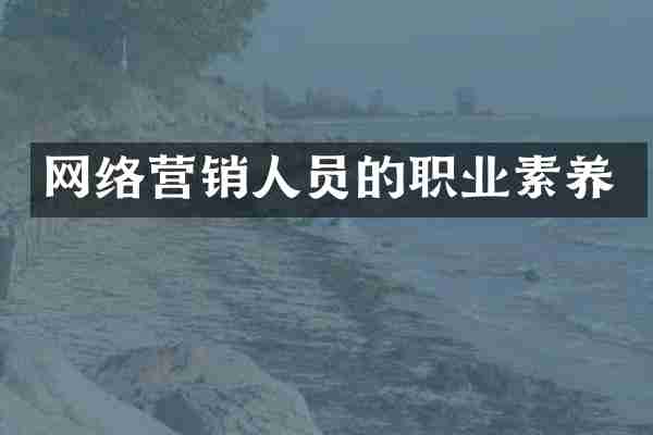 网络营销人员的职业素养