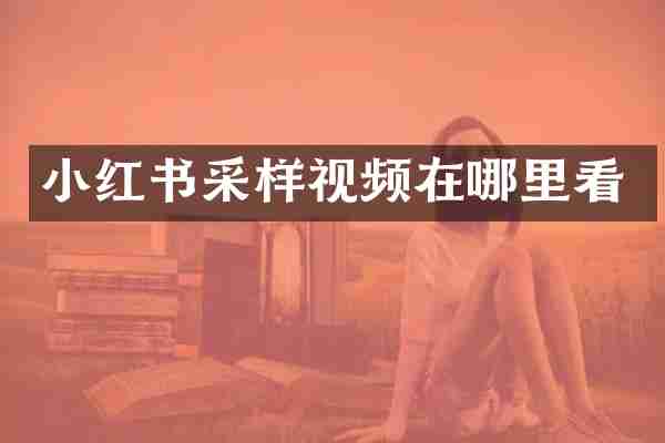 小红书采样视频在哪里看