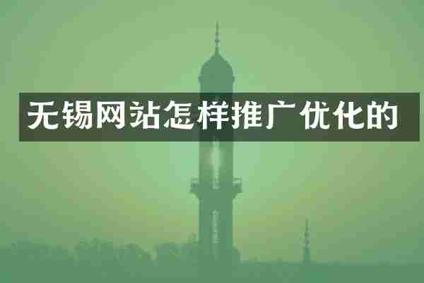 无锡网站怎样推广优化的