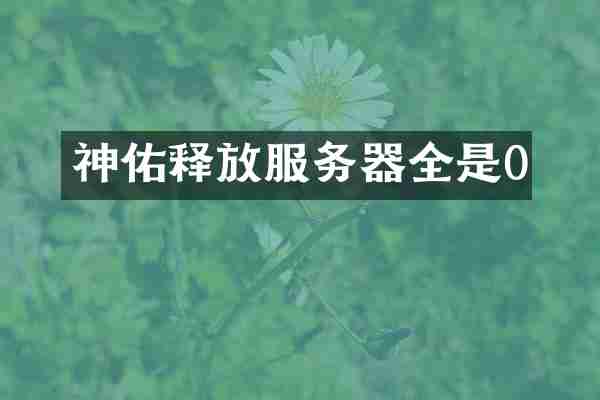 神佑释放服务器全是0