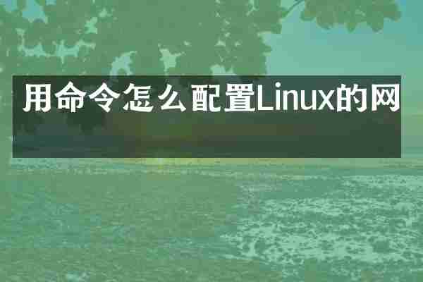 用命令怎么配置Linux的网卡